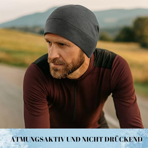 AXERHK Fahrradmütze, Fahrradmütze Unter Helm, 3 Stück Sommermütze Herren und Damen, Leichte Dünne Baumwoll Fahrrad Cap, Mütze Unter Fahrradhelm für Radfahren Laufen Bergsteigen Motorradfahren Unisex