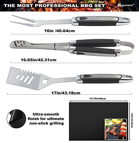ROMANTICIST-21pc-BBQ-Grill-Accessories-Set-with-Thermometer-The-Very-Best-Grill-Gift-on-Birthday-Wedding-Heavy-Duty-Stainless-Steel-Grill-Utensils-with-Non-Slip-Handle-in-Aluminum-Case