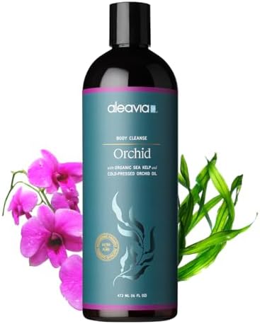 Aleavia Body Cleanse – Organic & All-Natural Prebiotic Body Wash with Pure Cold-Pressed Orchid Oil – Nourish Your Skin Microbiome – 16 Oz