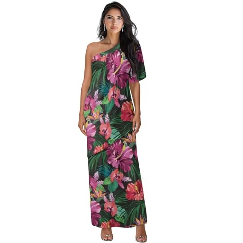 2025 Tapa Samoan Tribal Printed Elegant Women Dress Luxury Design Polynesian Prom Dress for Luau, Beach Party