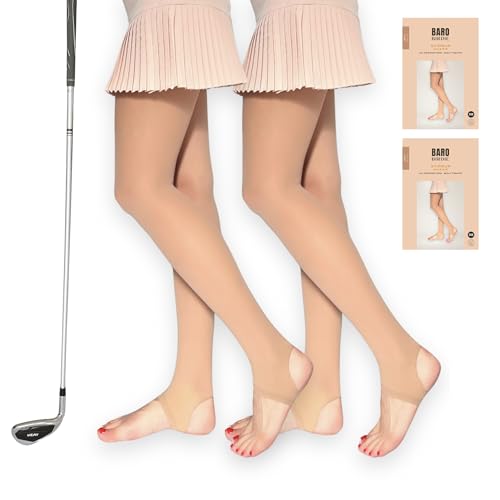 2 Pack Golf 30D Stirrup Stocking Pantyhose Tights Skin Sheer Sun Protection Sports