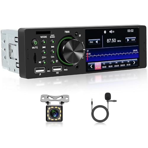 Imagen de Rimoody Radio de Coche 1 DIN Manos Libres Bluetooth