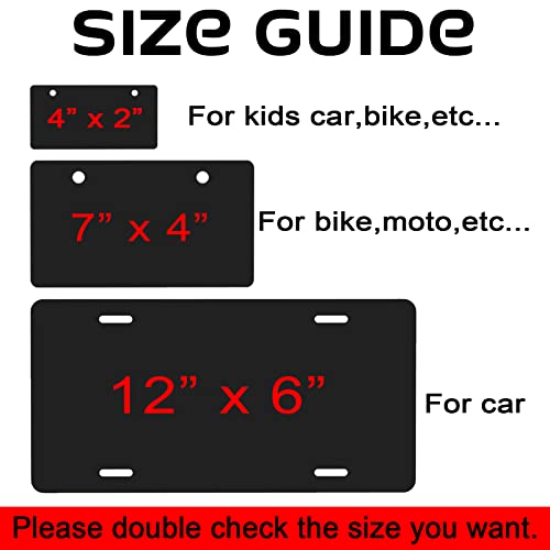 image for Tkanina Custom License Plate Personalized License Plate,4x2/7x4/12x6 I