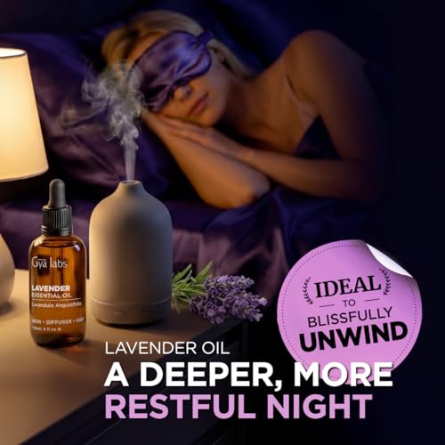 Image of 100% Pure Lavender Essential Oil - 4 Fl Oz - Lavender Oil for Hair, Skin, Diffuser, Aromatherapy & DIY Candle Making Scent
