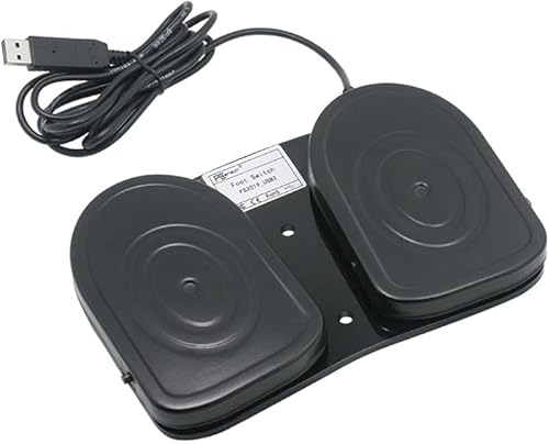 Rutexcメカニカルゲーミングフットペダル、USB インターフェース、高感度、耐久性、操作が簡単、プラグアンドプレイ、レースやシミュレーションゲームに対応、滑り止め設計。