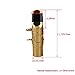 Yibuy #7 Golden Brass B-flat Soprano Saxophone Mouthpiece with Ligature Reed