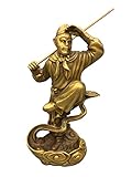  LAOJUNLU Colección de bronce antiguo Sun Wukong Incienso invertido de bronce antiguo Obra maestra Colección de solitario chino estilo tradicional joyería
