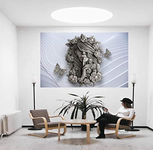 Image of Cabana Homes (48 inch x 36 inch) 3D Self Adhesive Wallpaper, Living Room, Bedroom, Sofa Background, Gypsum Board, Office