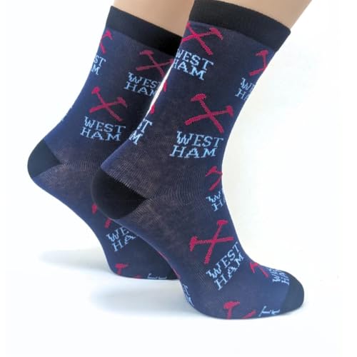 Image of West Ham United FC Print Design Socks - Size 8-11, Socks, Sports, Gift