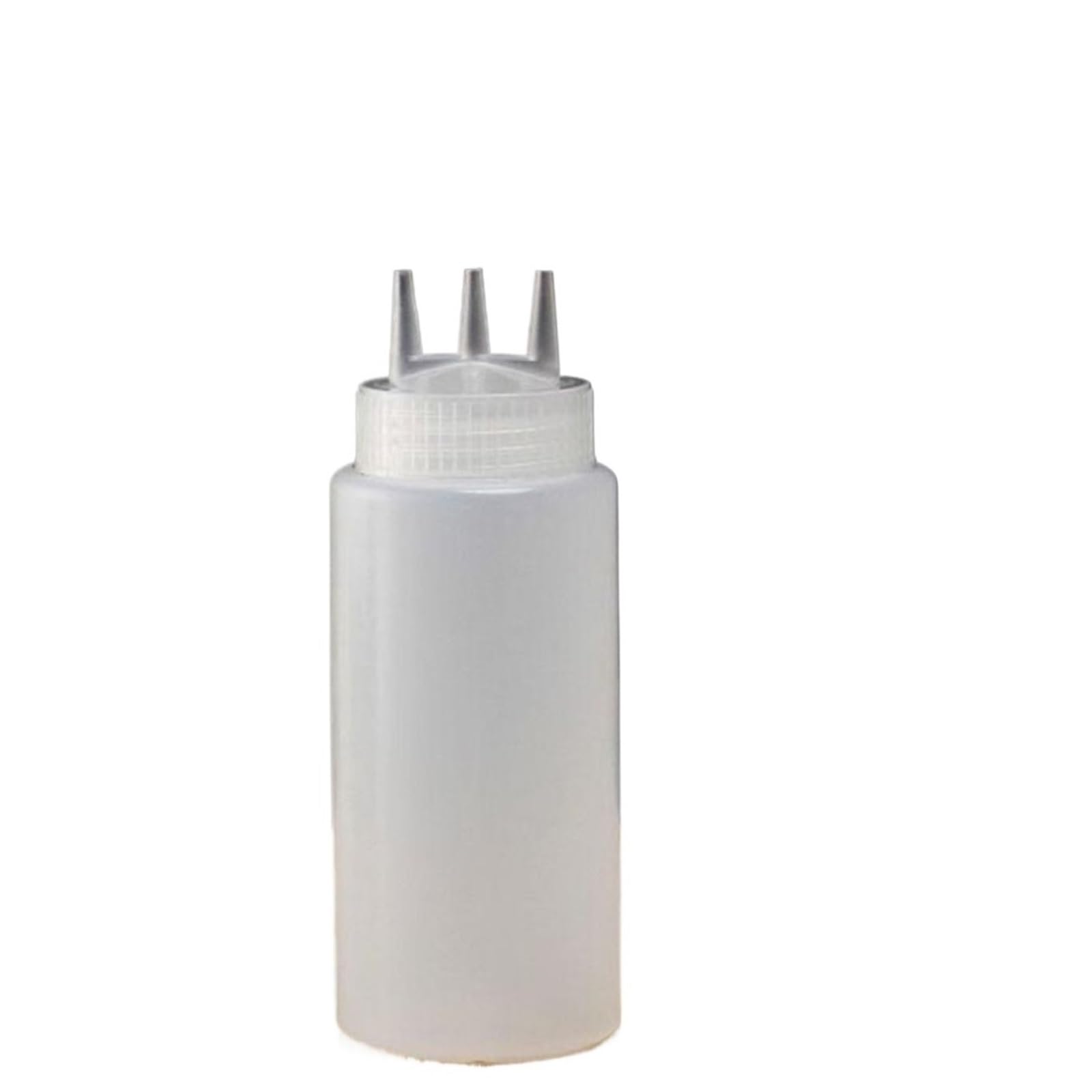 ZNJAMN 10pcs Plastic Squeezing Sauce Bottle Squeezable Graduated Jam Container Salad for Seasoning(White,450ml)