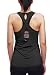 Mippo Women's Sexy Open Back Workout Tank Tops Loose Backless Yoga Gym Halter Tops Criss Cross Backl Shirts Sleeveless Casual Active Top Black M