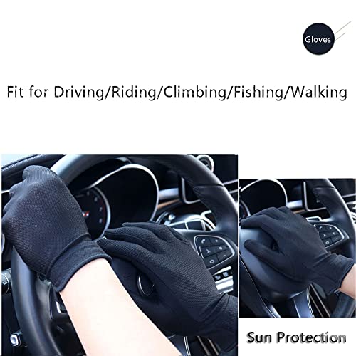 XGOPTS Luvas masculinas para dirigir, ciclismo, verão, dedo inteiro, proteção UV, proteção UV, luvas