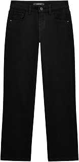 Boys' Eco Black Stretch Denim Straight Pants