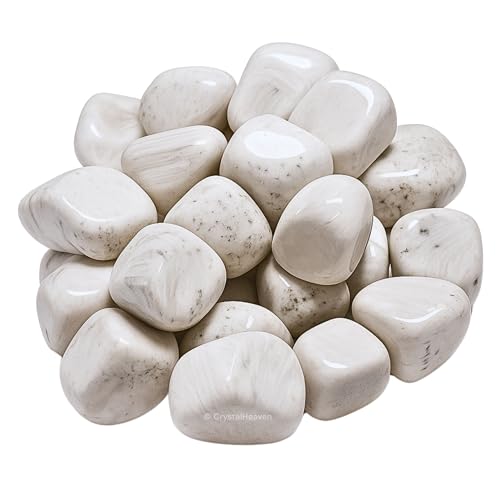 Image of Certified Scolecite Crystal Healing Tumbled Stone, Natural Polished Crystals for DIY Crafts, Manifestation, Meditation, Pooja Feng Shui and Reiki Healing (30 Grams)