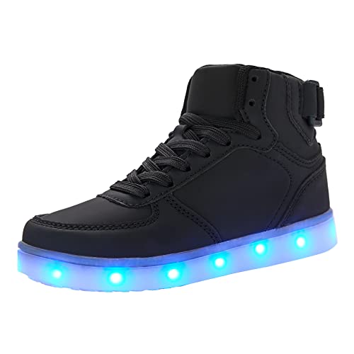DIYJTS Kids LED Light Up Shoes, Fashion High Top LED Sneakers USB Rechargeable Glowing Luminous Shoes for Boys Girls Toddler Child2