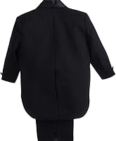 Vista 2 de Lito Angels Conjunto clásico de esmoquin con cola para bebé, traje de boda, 5 piezas, 039