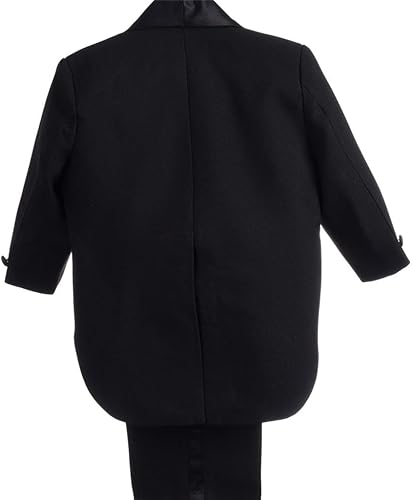 Miniatura 2 de Lito Angels Conjunto clásico de esmoquin con cola para bebé, traje de boda, 5 piezas, 039