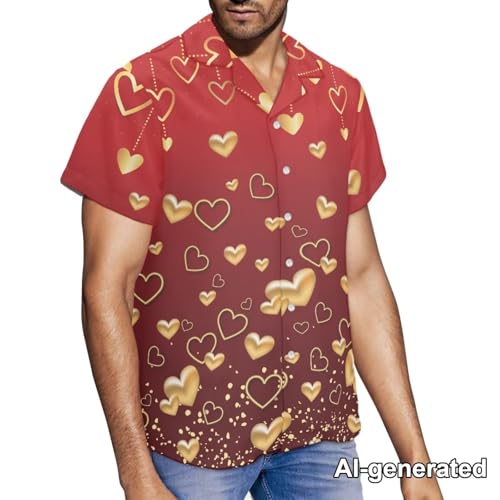Image of Hawaii Matching Couple Outfits Husband and Wife Clothing Fashionable Mens Casual Shirts Hawaii Dress with Soft Fabric