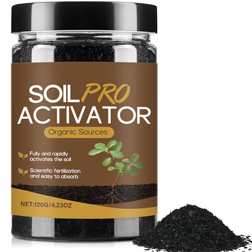 Soil Activator for Plants Soil Pro Activator Soil Revitalizer Organic and Plant Fertilizers Soil Conditioner Water-Soluble Formula Promotes Root Growth & Nutrient Uptake 120g (1Pcs)