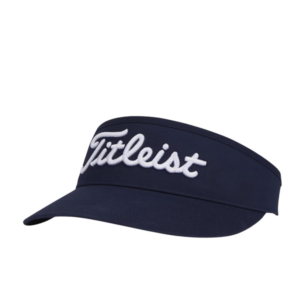 Titleist Players Classic Golf Visor Navy White Cotton Blend Free Size