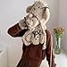Fashion Bowknot Dog Cartoon Hat Scarf Gloves Set for All Age Adult Comfortable Handwear and Neckpiece for Winter Winter Accessories
