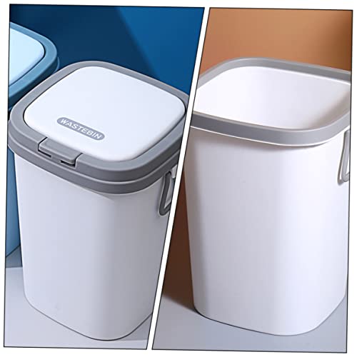 Caneca de basura rectangular con tapa estilo nórdico 10L miniatura 7
