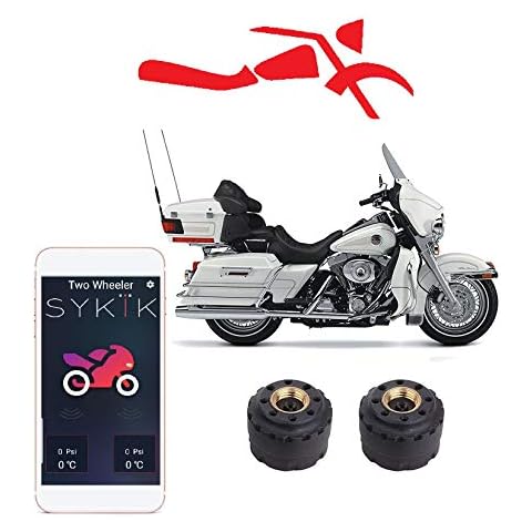 Sykik Rider Wireless tire Pressure Monitoring System for Motorcycles. Check Your tire Pressure While Riding (W/APP) for iPhone and iOS Cover