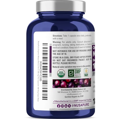 NusaPure Organic Maqui Berry Capsules