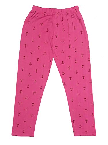 Image of IndiWeaves Girls Printed Cotton Capri Pants for Summer (Magenta,White1, 12-14 Years) Pack of 2