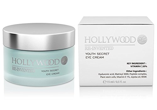 Anti-Age Oogcrème - met 20% Vitamine C & Hyaluronzuur. DRIE KEER ZO STERK! Effectief tegen donkere Kringen en wallen – Verminder rimpels en kraaienpootjes. Hoogste sterkte. 15ml