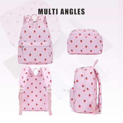 Image of Corduroy Womens Mini Backpack Girls Small Backpack Purse Fashion Casual Daypack School Bookbag (Strawberry Pink)