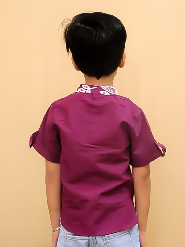 Image of superminis Boys Cotton Regular Fit Printed Kurta Shirt