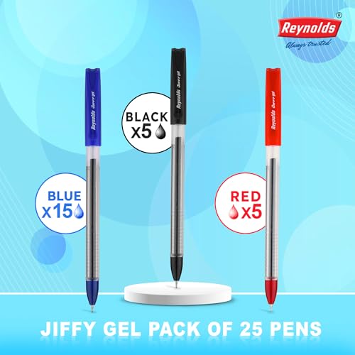 Image of Reynolds JIFFY Gel 25 Ct Jar - 15 Blue, 5 Black & 5 Red
