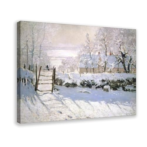 Toile The Magpie Claude Monet cadre à suspendre décoration murale salon