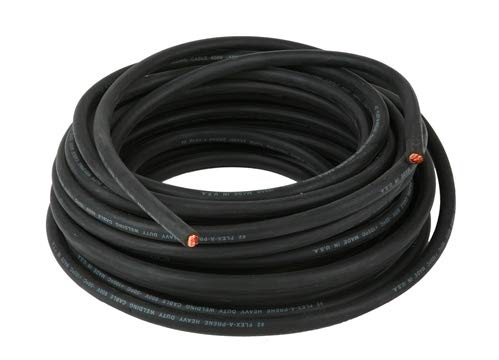 Inweld 2 Gauge Premium Welding Cable 600 Volt - Black - Made in the USA (50 FEET)