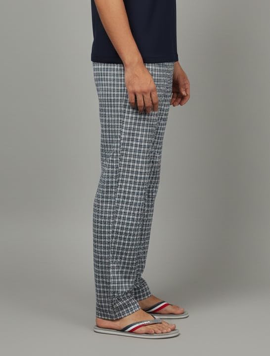 Image of DIGITAL SHOPEE Men's Cotton Premium Checkered Pajama, Casual Loungewear, Comfortable Sleepwear