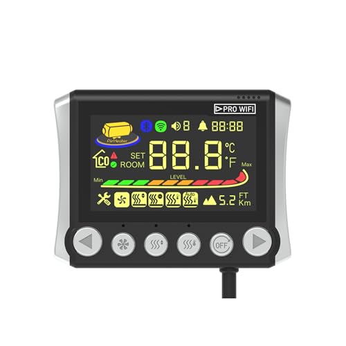 A2409PRO WiFi Bluetooth LCD Switch, 12V 24V Diesel Heater LCD Controller, for Diesel Air Parking Heater