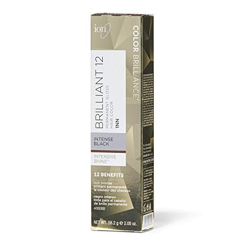 Ion 1NN Intense Black Permanent Gloss Hair Color 1NN Intense Black