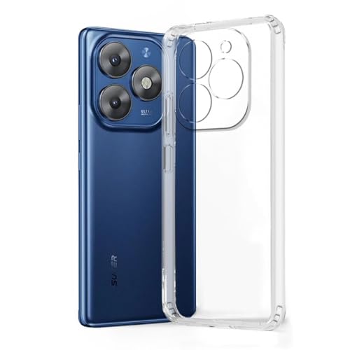 Image of COVERBLACK Rubber Silicone Back Cover for Spark Go 2024 /Tecno Pop8 - Transparent
