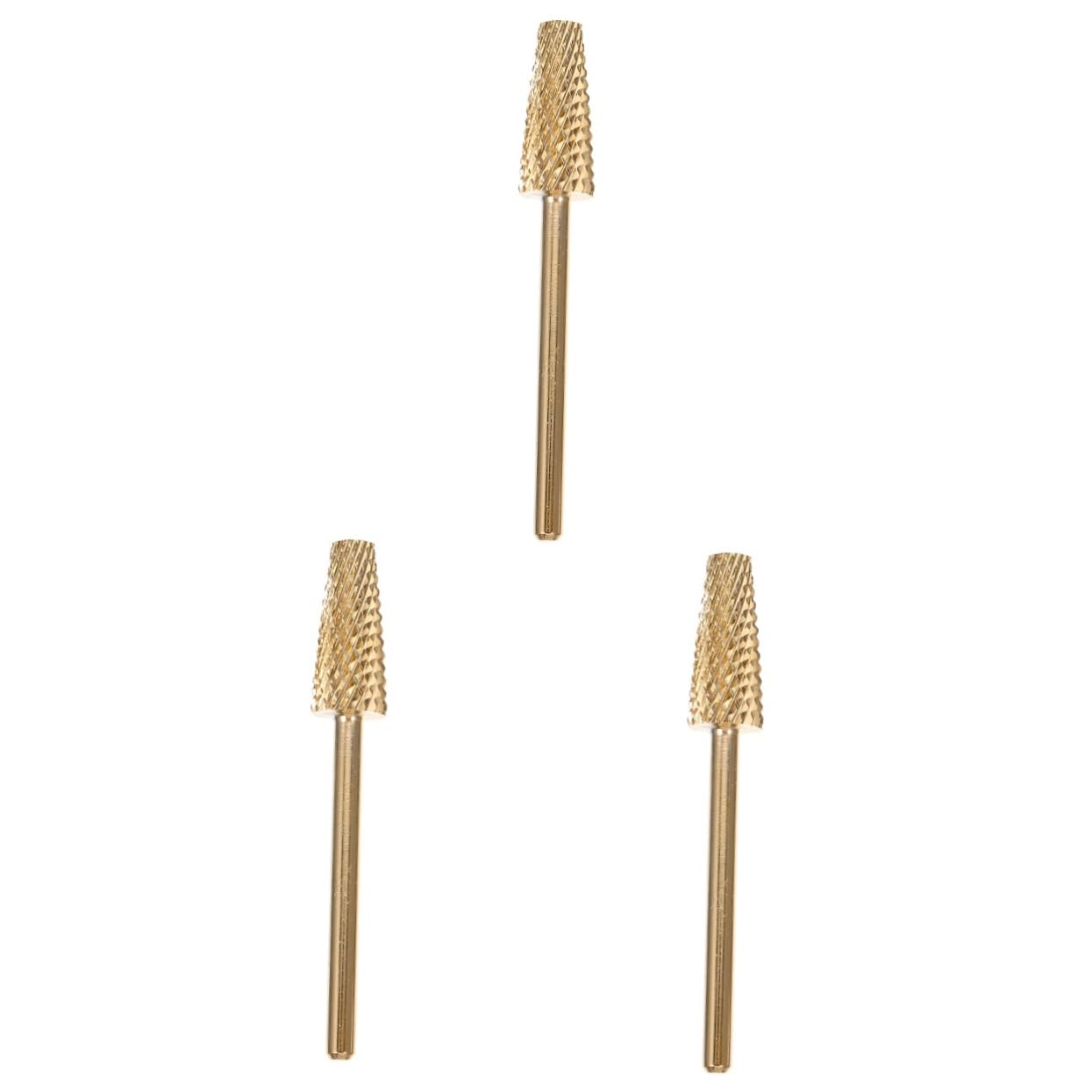 POPETPOP 3pcs Nail Drill Bit for Manicure Tungsten Carbide Grinding for Electric Nail Sander Pedicure and Gel Polish Removal Compact and Easy to Use