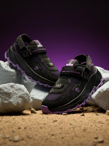 Image of The Souled Store Rovers: Men and Boys Low Top Streetwear Fashion Trainer Engineered Breathable Mesh Rugged Chunky Sole Velcro Strap Closure Lightweight Mules