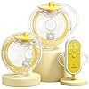 Saglve ABP-1308 Hands Free Breast Pump | SPA-Level Comfort Wearable Breastfeeding Pump 3 Modes & 9 Levels, Low-Noise Electric Breast Pump Portable for Office & Home Use (21/24mm Flange)