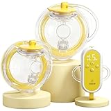 Saglve ABP-1308 Hands Free Breast Pump | SPA-Level Comfort Wearable Breastfeeding Pump 3 Modes & 9 Levels, Low-Noise Electric Breast Pump Portable for Office & Home Use (21/24mm Flange)