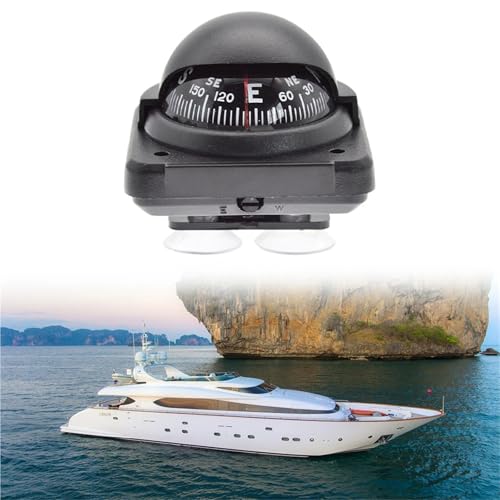 Brújula para carro 1/2/5 piezas, brújula marina de ABS negro para barco, camión, RV, navegación para profesionales y excursionistas serios miniatura 2