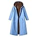 Sherpa Long Hoodies For Women Zip Up Fleece Lined Winter Coats 2025 Warm Jackets Sky Blue Long Zip Up Hoodie Women M