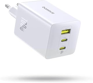 Baseus Enerfill USB C Ladegerät 100W, 3-Ports USB C Netzteil, PD Ladegerät mit PPS, GaN Schnellladegerät kompatibel mit MacBook Pro/Air, iPad, Laptop, iPhone 17/16/15/14, Galaxy S25, Pixel, Weiß