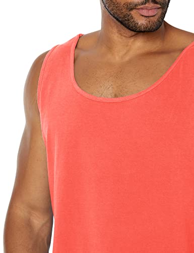 Image of Comfort Colors Men's Adult Pocket Tank Top, Style 9330 (X-Large, Neon Red Orange)