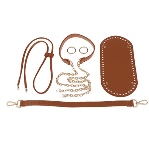 DYNWAVE Bolsa de Tricô de Couro Pu com Base Inferior Alça com Cordão para Peça de Confecção de Bolsa