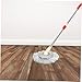 IWOWHERO 1Set Detachable Rotary Mop Pole Accessory Stainless Steel Rotating Mop Rod with Round Mop for All Floor Types for Hardwood and Tile Cleaning
