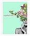The Blessed Woman, Art Print Poster With Cactus, Eucalyptus Leaves, Flowers, Succulents and Butterflies, Home and Bedroom Wall Art, Husband and Wife Gift for Home Decor 11x14 inches, Unframed